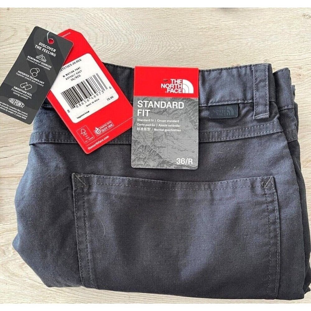 North Face Men's MOTION Pants - Asphalt Grey - 36 or 38 Reg - Standard Fit - Picture 2 of 8